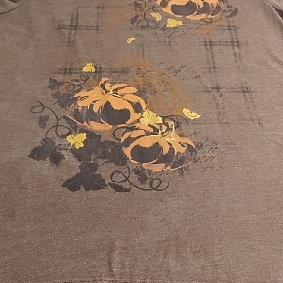 Fall Autumn Pumpkin Graphic Tee Shirt Top - Picture 4 of 13